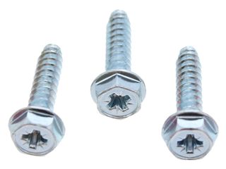 WORCESTER 87161093630 SCREW NO.10 X 20 HEX FL HD POZI ZP