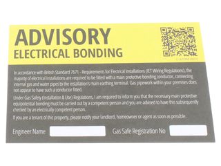 Atom AT-LBG12P-10 Electrical Bonding Label - Pack of 10