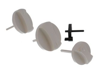 Vaillant 114288 Grey Knobs - 3 Knobs - Ecomax VUW/Turbomax VUW/Aquaplus VUI