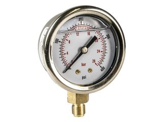 EOGB G04-0005 PRESSURE GAUGE 0-400 PSI 1/8" BOT ENTRY GLYC FILD