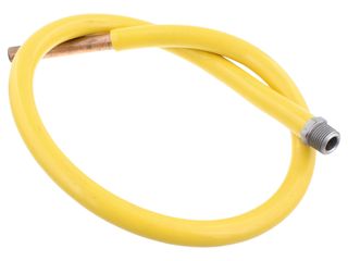 CLESSE UUMB1/2FLEX LPG 1M 1/2"M X 15MM STAINLES STEEL YELLOW PIPE