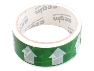 Regin REGA50 White/Green Arrow Direction Tape - 33m