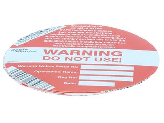 Regin REGEP21 Electrical Warning - Do Not Use Sticker (8)