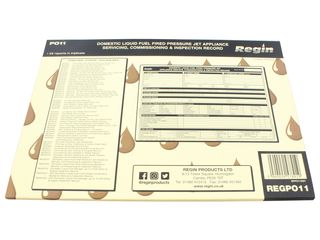 Regin REGPO11 Oil Firing Service & Comm Report Pad