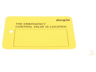 REGIN REGP98 EMERGENCY CONTROL VALVE LOCATION PLATE (8)