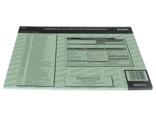 Regin REGPC2 Commercial Gas Testing & Purging Record Pad