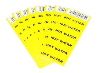 REGIN REGQ632 PIPE LABEL - HOT WATER (8)