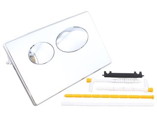 FLUIDMASTER P61-0120-0240 GLOSSY CHROME, DUAL FLUSH ABS PLATE - TACTIL