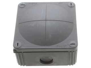 WISKA 607/5 BLACK COMBI IP67 JUNCTION BOX WITH 2 KRM25/20 ADAPTOR
