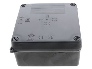 WISKA 815N 110 X 110 X 60 MM IP65 BLACK PLASTIC JUNCTION BOX