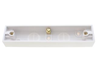 POLAR 2 GANG 19MM DEEP ARCHITRAVE PATTRESS BOX WITH EARTH TERMINAL