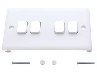 VIMARK CURVE VC1244 10A 4 GANG 2 WAY PLATE SWITCH