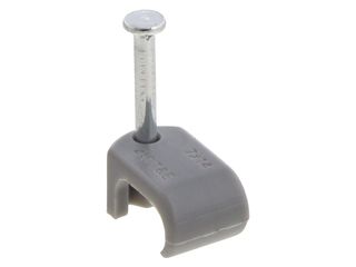 UNICRIMP QFC6 7 X 14MM 4-6MM TWIN & EARTH FLAT CLIPS - GREY
