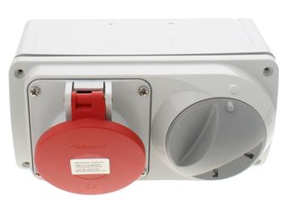 LEWDEN PM16/454146LW SURFACE INTERLOCKED SOCKET 16A 400V 3P+N+E 6H IP4
