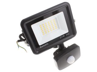 RHINE II, LED FLOOD LIGHT 20W WITH PIR SENSOR 4000K BLACK