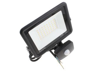 RHINE II, LED FLOOD LIGHT 30W WITH PIR SENSOR 4000K BLACK