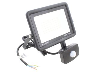 RHINE II, LED FLOOD LIGHT 30W WITH PIR SENSOR 6500K BLACK