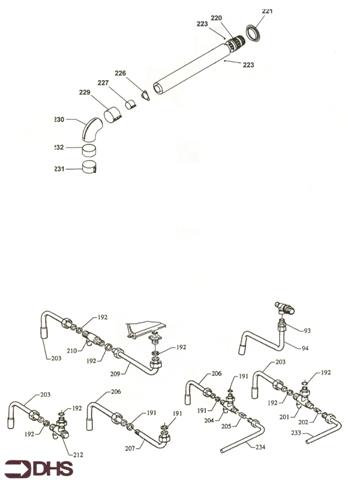 Exploded Diagram for FLUE - WATER FITTINGS