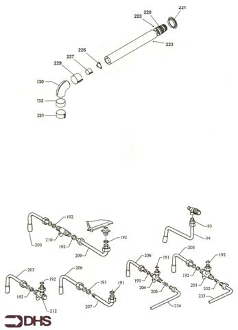 Exploded Diagram for FLUE - WATER FITTINGS