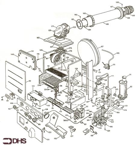 Exploded Diagram for BOILER COMPLETE