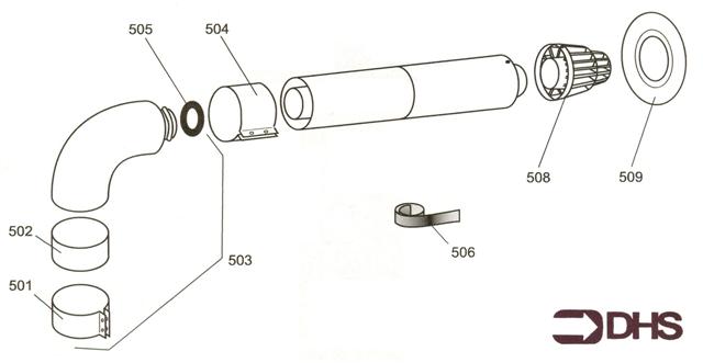 Exploded Diagram for FLUE COMPONENTS