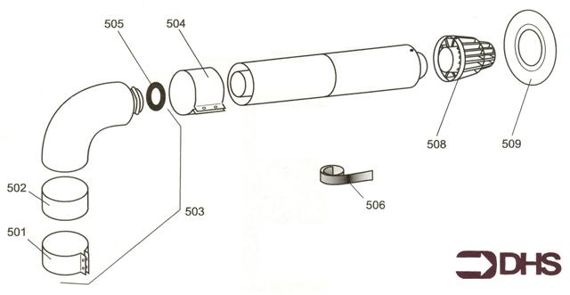 Exploded Diagram for FLUE COMPONENTS