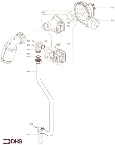 Exploded Diagram for GAS SECTION