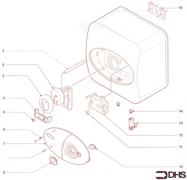 Exploded Diagram for ELECTRIC WATER HEATER COMPLETE
