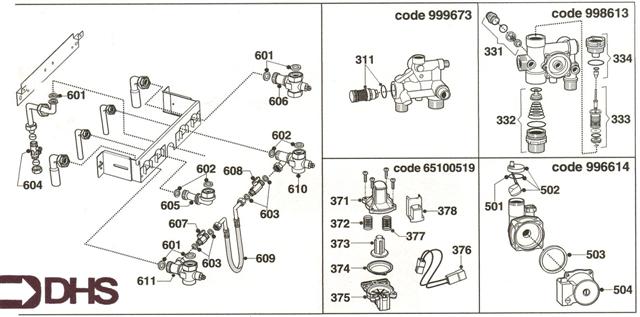 Exploded Diagram for PUMP - WATER VALVE - FILLING L