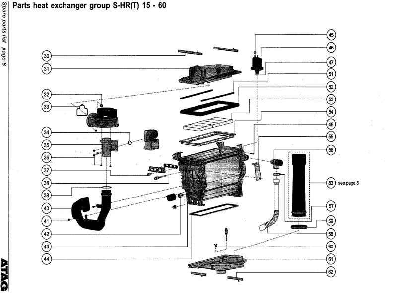 Exploded Diagram for HEAT EXCHANGER GROUP