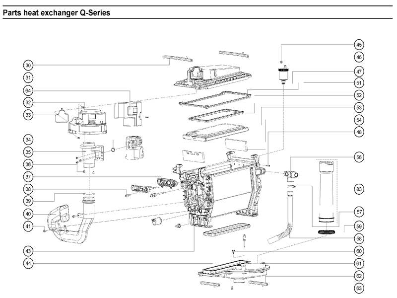 Exploded Diagram for HEAT EXCHANGER