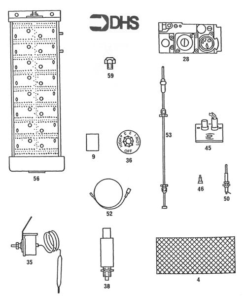 Exploded Diagram for SHORT PARTS LIST