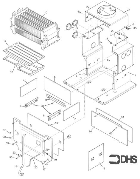 Exploded Diagram for COMBUSTION BOX