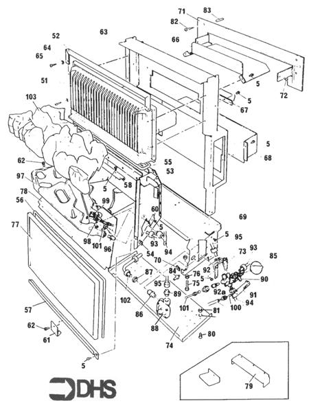 Exploded Diagram for HEAT EXCHANGER & BURNER ASSY