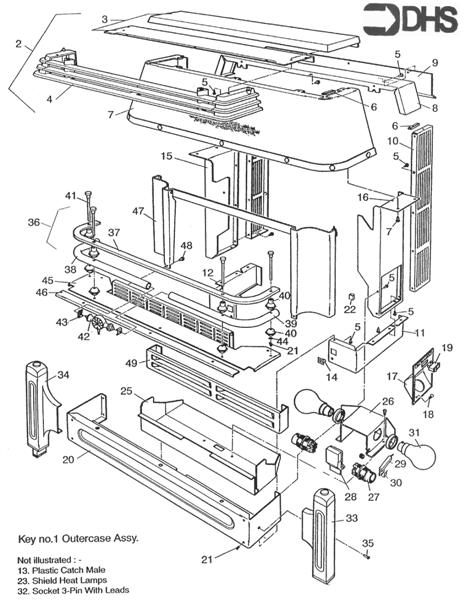 Exploded Diagram for OUTERCASE ASSY