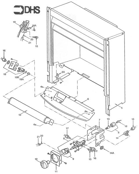 Exploded Diagram for BOX COMBUSTION/CONTROLS