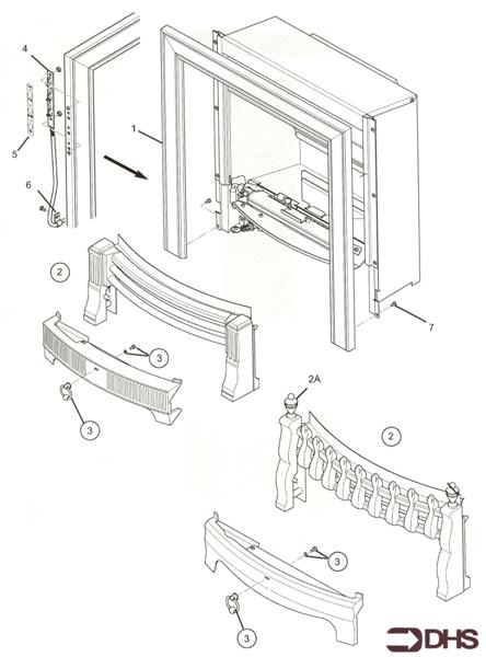 Exploded Diagram for FIRE SURROUND/FENDER ASSY