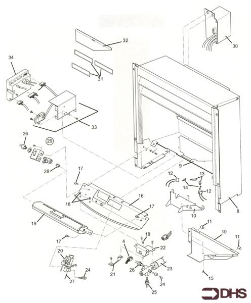 Exploded Diagram for BOX COMBUSTION/CONTROLS