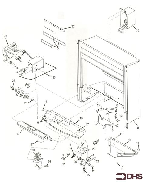 Exploded Diagram for BOX COMBUSTION/CONTROLS
