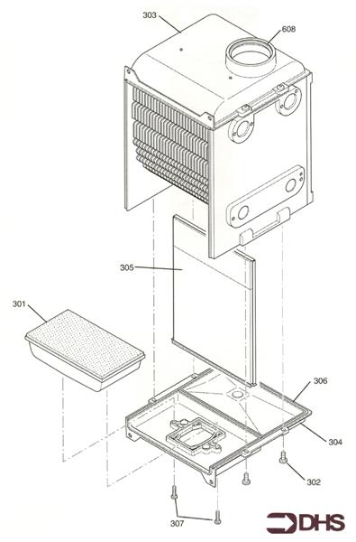 Exploded Diagram for HEAT EXCHANGER