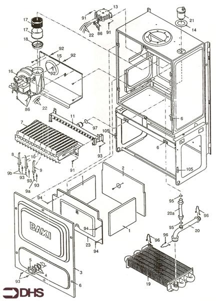 Exploded Diagram for COMBUSTION BOX