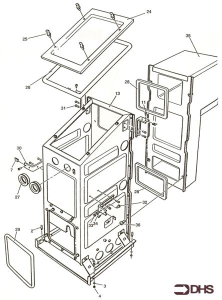 Exploded Diagram for COMBUSTION BOX