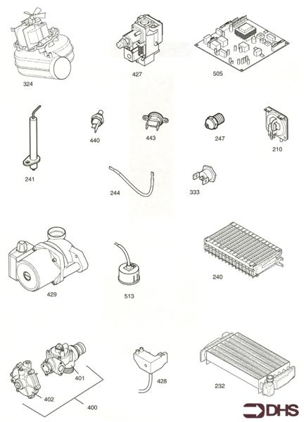 Exploded Diagram for SHORT PARTS LIST