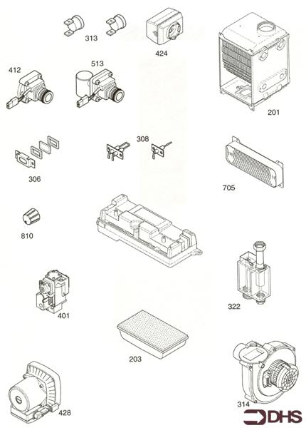 Exploded Diagram for SHORT PARTS LIST
