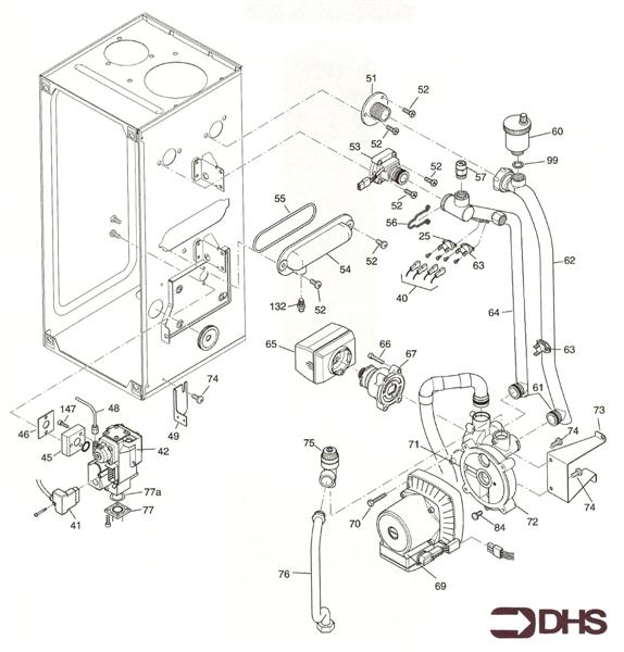 Exploded Diagram for GAS VALVE, PUMP & PIPEWORK ARR