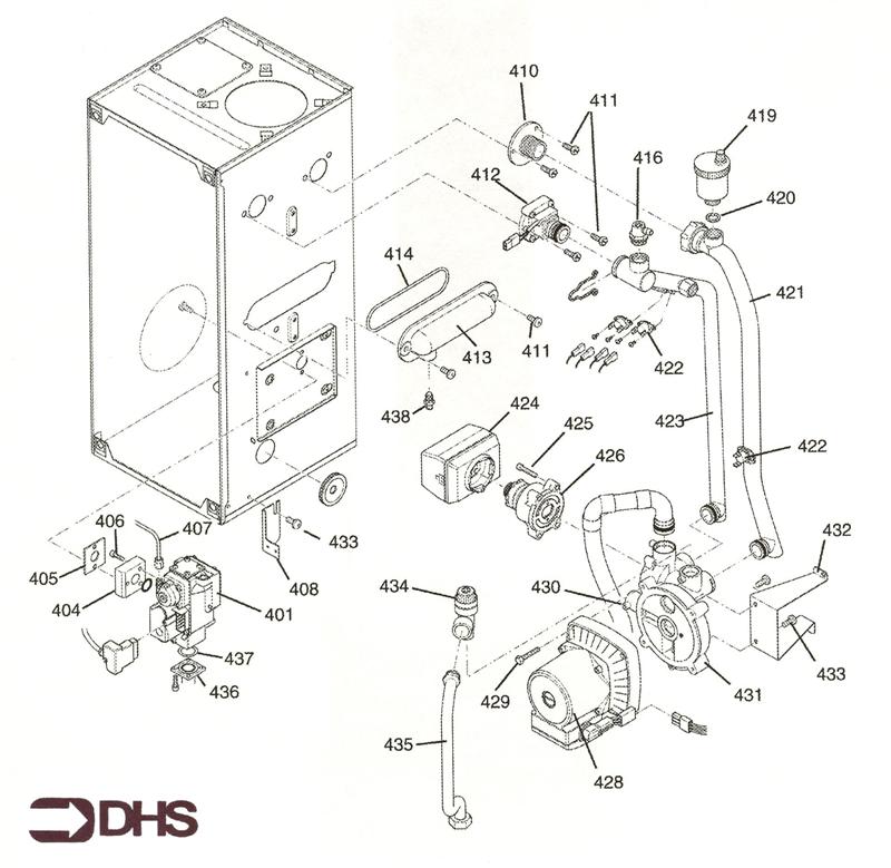Exploded Diagram for GAS VALVE, PUMP & PIPEWORK ARR