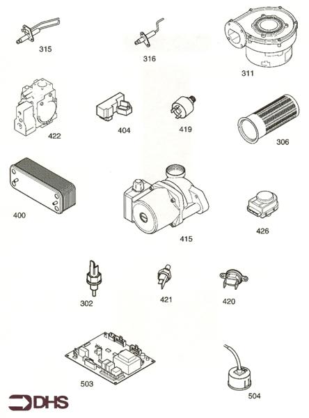 Exploded Diagram for SHORT PARTS LIST
