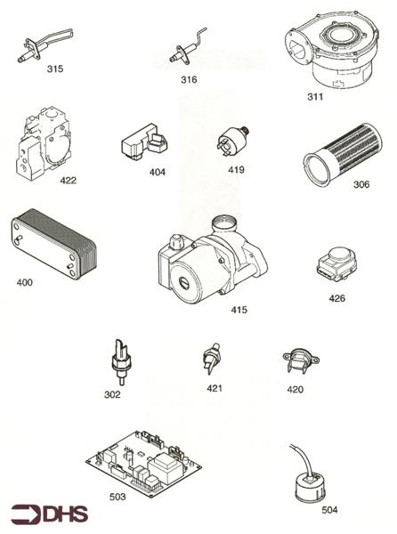 Exploded Diagram for SHORT PARTS LIST
