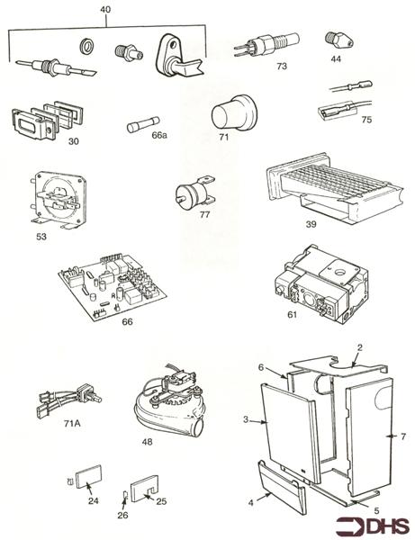 Exploded Diagram for SHORT PARTS LIST