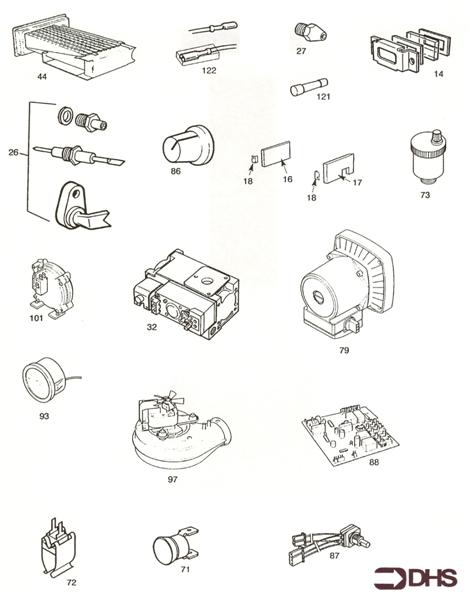 Exploded Diagram for SHORT PARTS LIST